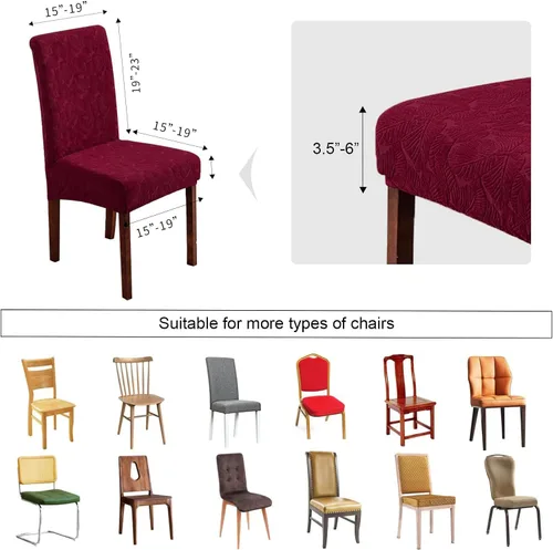 Vista 43 de Fundas impermeables para sillas de comedor, fundas elásticas para sillas Parsons, para comedor, cocina, funda protectora para silla de comedor