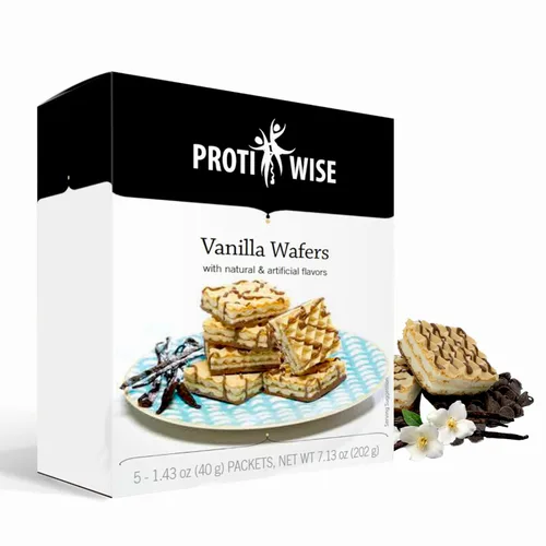 Vista 8 de ProtiWise Obleas altas en proteínas Chocolate 0.53 oz de proteína por porción, bajo en carbohidratos, bajo en azúcar y alto contenido de fibra