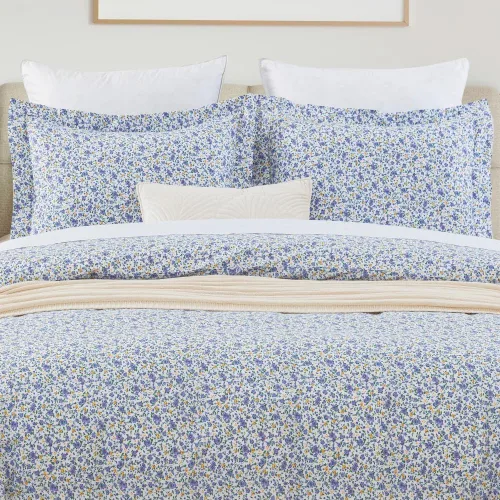 Vista 11 de DAUAOTO Juego de funda de edredón Twin XL de 68"X92", ropa de cama de algodón con estampado de granja para cama Twin XL extra larga, patrón floral