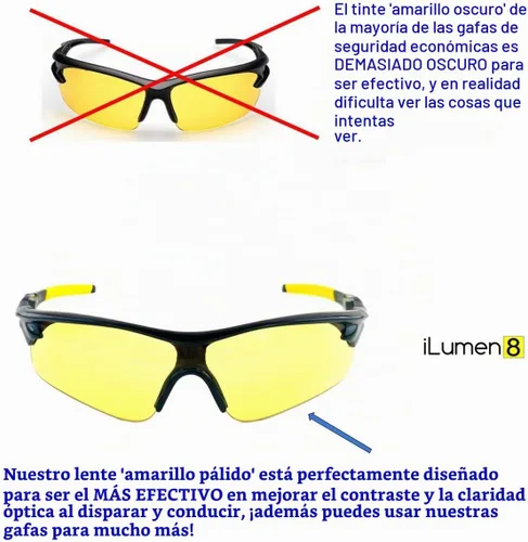 Vista 2 de iLumen8 MEJORES Gafas de tiro UV Blacklight Yellow Vision Safety Protección ocular Amarillo/negro