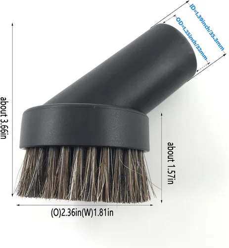 Vista 4 de SCStyle - Cepillo redondo para aspiradora hecho de pelo de caballo mixto Se adapta a diferentes marcas de aspiradoras compatibles con accesorios