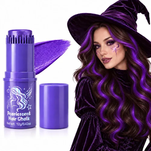 Vista 17 de Peine de color rojo temporal para el cabello, tiza lavable para niños