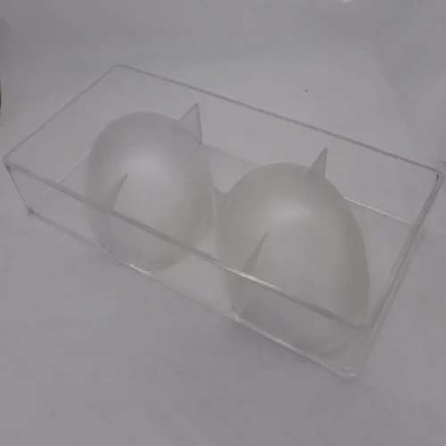 Vista 8 de Molde de policarbonato para huevos de Pascua, forma de huevo de avestruz, molde de caramelo, 5.5 in de largo