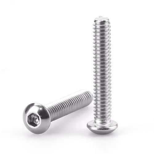 Vista 14 de Tornillos de cabeza de enchufe de 3/8-16 x 1 botón, acero inoxidable 304 18-8, rosca completa, rosca gruesa UNC, accionamiento hexagonal Allen, 5