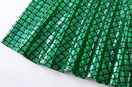 Vista 5 de Vestido de sirena para niñas, vestido de sirenita, disfraz de Ariel, traje de dibujos animados, ropa de juego, fiesta de cumpleaños, cosplay