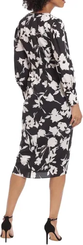 Vista 2 de Maggy London Vestido cruzado sintético de manga larga para mujer