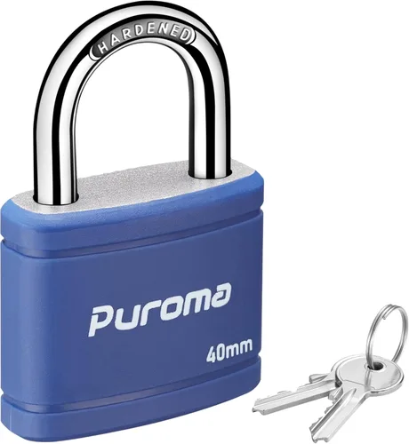 Vista 8 de Puroma Candado con llave con 2 llaves iguales, cerradura de casillero de 7/8 pulgadas, cerraduras de alta resistencia para puerta, cerrojo, caja