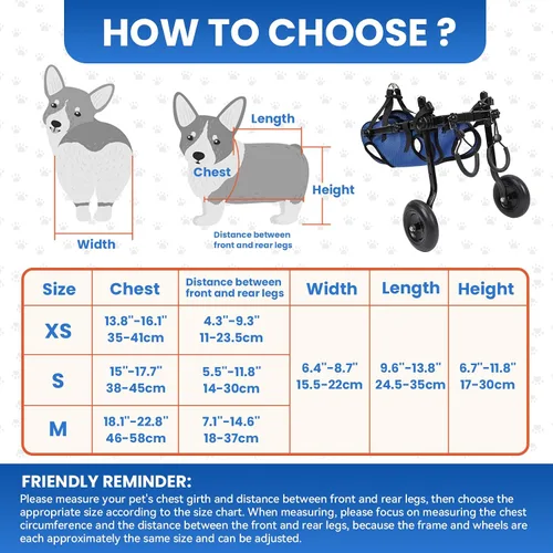 Vista 3 de Silla de ruedas para perros para patas traseras, Silla de ruedas para perros pequeños, Carrito ajustable para mascotas con ruedas, Sillas de ruedas
