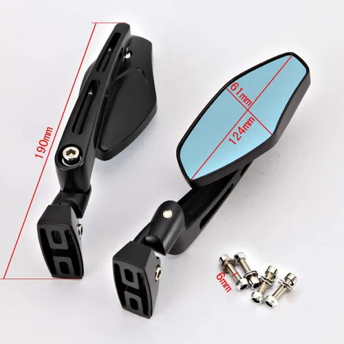 Vista 2 de INNOGLOW Espejos de la motocicleta, Negro Racing Retrovisor Espejos CNC de Aluminio Antideslumbrante Espejo Lateral para H-onda CBR 600 F3 F4i