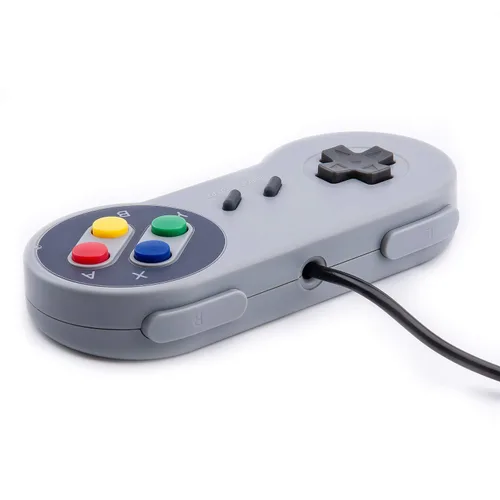 Vista 6 de Rii Game Controller, Retro USB Controller for PC Gaming, Super Classic Wired Game Emulator Controller for PC, Raspberry Pi, Windows,Mac,Liunx