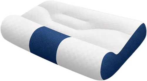 Vista 5 de Almohada cervical con diseño ergonómico (azul 15.7x23.6 in)