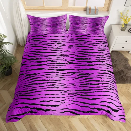 Vista 15 de Feelyou Leopard Bedding Set Twin Size, Cheetah Print Comforter Cover for Kids Boys Girls Animal Duvet Cover Safari Bedspread Cover Zipper