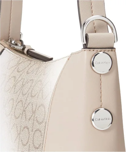 Vista 6 de Calvin Klein Quinn - Bolso de hombro con cremallera superior, neutro, multirayas, Multi rayas neutrales
