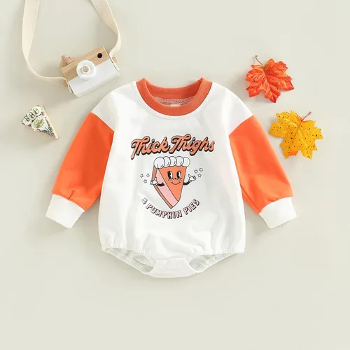 Vista 2 de Adobabirl Disfraz de Halloween para bebé, sudadera de fantasma de calabaza, mameluco de gran tamaño, lindo para otoño e invierno