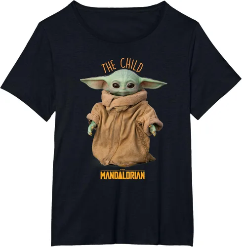 Vista 22 de Star Wars The Mandalorian Grogu The Child Photo Pose - Camiseta linda Negro