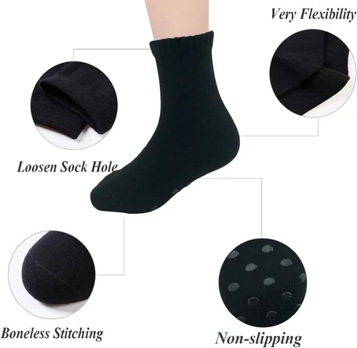 Vista 3 de Jamegio 12 pares de calcetines antideslizantes para niños pequeños y niñas