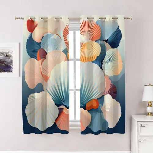 Vista 86 de Cortinas de cocina de hojas de arce otoñales para ventanas, hojas verdes y rojas sobre cenefas opacas negras, tratamientos de ventana de poliéster