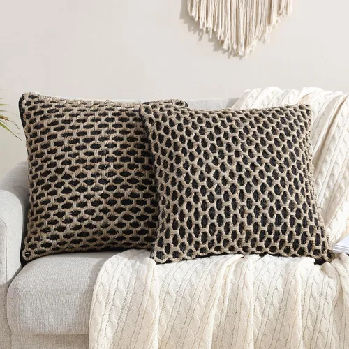 Vista 36 de Boho Living Jada - Funda decorativa para almohada, incluye acento, diseño tejido premium, decoración para sala de estar, (2) funda de almohada de 20