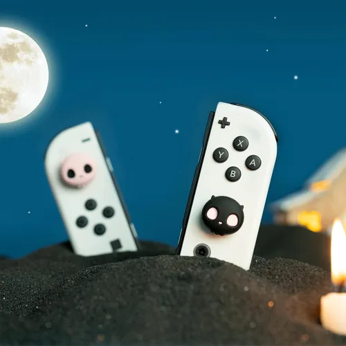 Vista 6 de GeekShare Lindas tapas de silicona para el pulgar de Joycon para Halloween, cubierta de joystick compatible con Nintendo Switch OLED Switch Lite