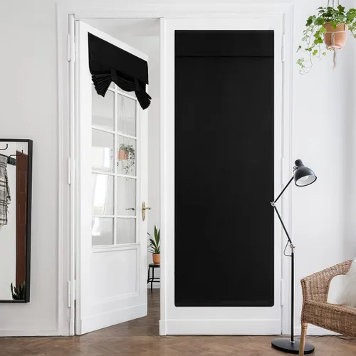 Vista 99 de HOMEIDEAS Cortinas Opacas para Aula para Puerta Principal, Cubierta de Ventana de Puerta de Aula, Persianas de Privacidad con Aislamiento Térmico