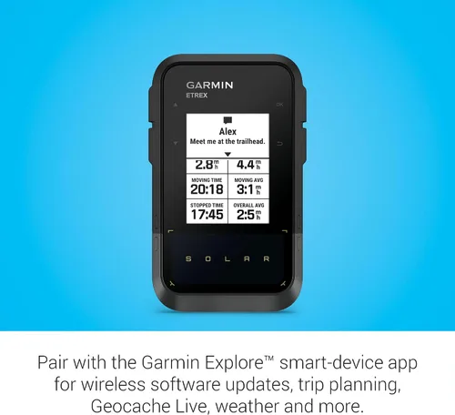 Vista 4 de Garmin eTrex® Solar, navegador de mano GPS, duración ilimitada de la batería, resistente al agua