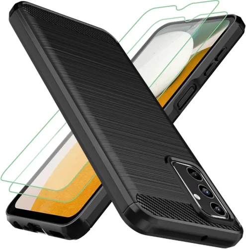 Vista 8 de Osophter Funda para Samsung Galaxy A15 5G: con 2 protectores de pantalla para Samsung Galaxy A15 5G Funda protectora de goma TPU flexible para Azul