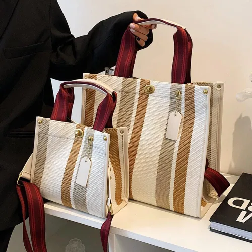 Vista 4 de Bolso de mano para mujer, bolso pequeño con estilo, mini bolso de mano, bolso de lona Hobo, bolso cruzado de moda, bolso de hombro 2023