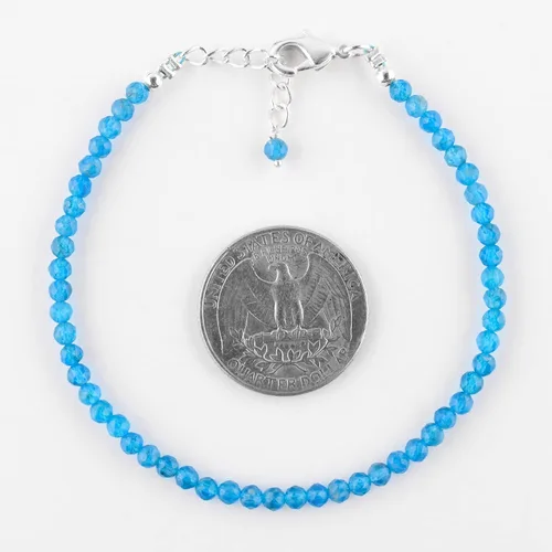 Vista 18 de Yanara Stone Bracelets For Women Beads Dainty Gemstones Jewelry for Women Birthstone, Chakra Energy Healing Crystals, Silver Plated Chain 8 inch