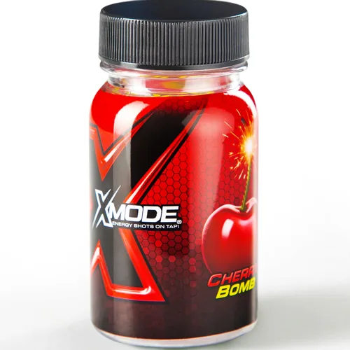 Vista 4 de XMODE Extra Strength Energy Shots on Tap - Sabor a bomba de cereza, sin azúcar, 150 mg de cafeína por oz, B12, 100 porciones (1 onza), dispensador