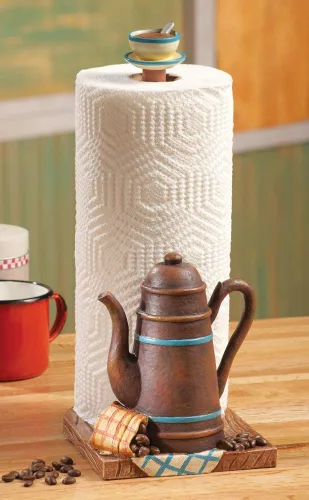 Vista 3 de Cafetera con soporte para papel de cocina.