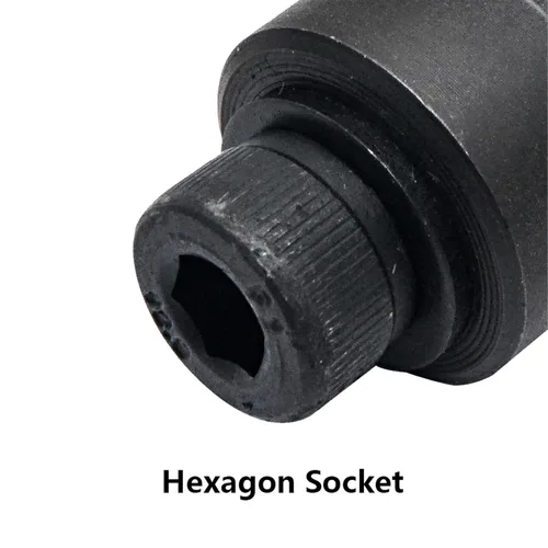 Vista 4 de Perforadora de chapa metálica de 0.748 in/0.75 pulgadas, cortador de agujero hexagonal de metal para fregadero, acero inoxidable, placa de acero, 1