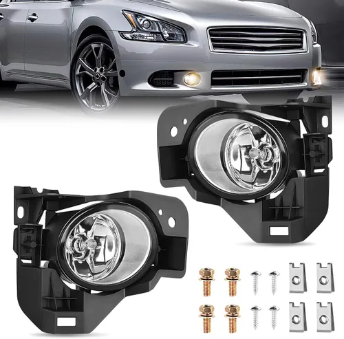 Vista 11 de Conjunto de luces antiniebla Nilight Compatible con Nissan Maxima 2000 2001 Sentra 2002 2003 y Frontier 2004 Xterra Lámparas de lente ámbar