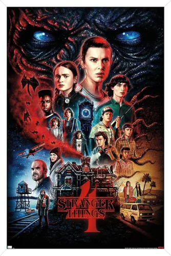 Vista 10 de Trends International Netflix Stranger Things: Season 4 - Póster de pared de una hoja, 14.725 x 22.375 pulgadas, versión enmarcada de madera