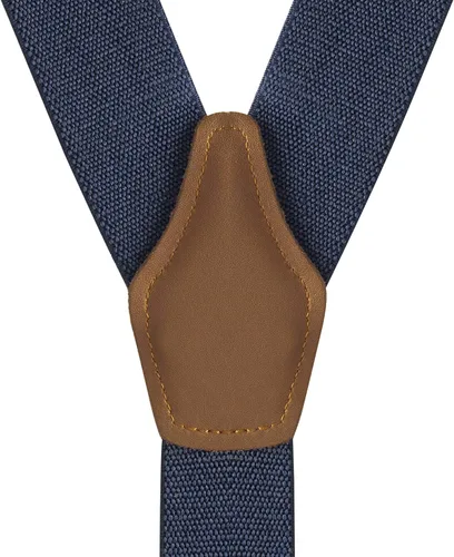 Vista 3 de Buyless - Tirantes de moda para hombre, 48 pulgadas, correas ajustables 1 14 pulgadas, parte trasera con clips y botones