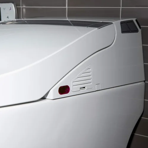 Vista 19 de WOODBRIDGE B0960S - Inodoro de descarga automática, apertura y cierre automáticos, inodoro de descarga única de 1.28 GPF con asiento inteligente