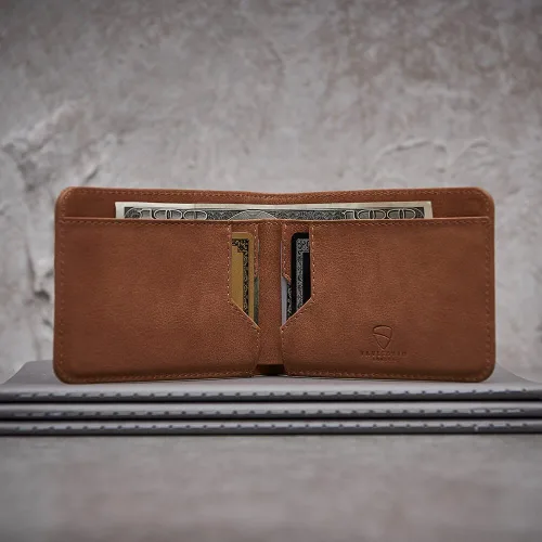 Vista 5 de Vaultskin MANHATTAN - Cartera plegable minimalista delgada y tarjetero de crédito con bloqueo RFID e ideal para bolsillo frontal