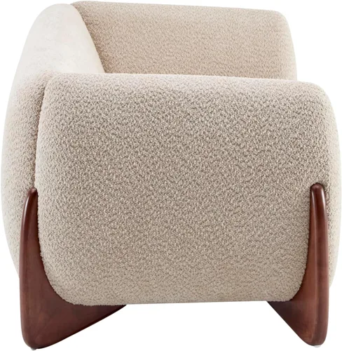Vista 13 de Christopher Knight Home Almab - Sofá de 82 pulgadas, acogedor sofá tapizado Boucle de 3 plazas, sofá con marco de madera, cómodos sofás para sala