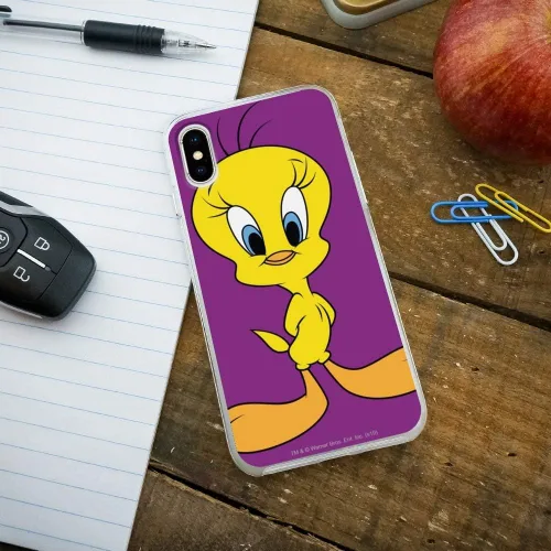 Vista 2 de Looney Tunes Tweety Bird - Funda protectora de goma híbrida para Apple iPhone 8, 8 Plus, X, 11, 11 Pro, 11 Pro Max