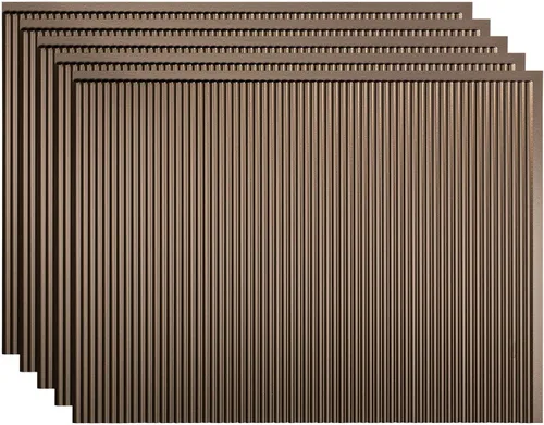 Vista 38 de FASÄDE Panel decorativo de mosaicos de vinilo en bermuda bronce (muestra de 6x6 pulgadas)