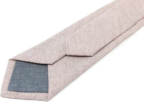 Vista 62 de Corbata delgada de algodón cambray para hombre, estilo desgastado texturizado - 2 1/2 pulgadas de ancho