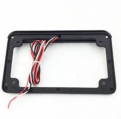 Vista 5 de SMT-Universal compatible con/Suzuki/Yamaha/Kawasaki/Harley Compatible con placa de matrícula LED negra completa de 6 pulgadas Fram Motorcycle