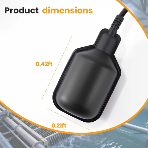 Vista 4 de Interruptor de flotador (sin enchufe) Controlador automático de nivel de agua con clasificación IP68, sensor de nivel automático para tanques