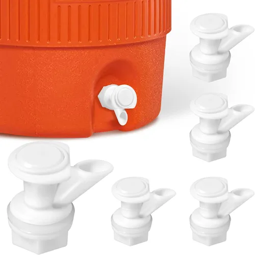Vista 8 de 3 piezas de repuesto de grifo de agua con botón, reutilizable, compatible con enfriador de agua Igloo de 2, 3, 5 y 10 galones, sin BPA, grifo