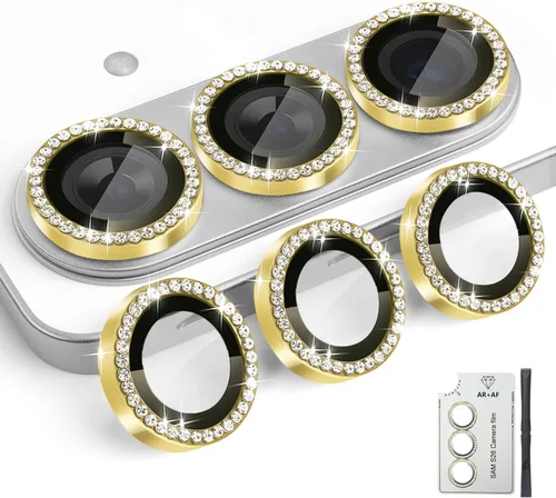 Vista 49 de Protector de lente de cámara para Samsung Galaxy S26, cubierta individual de lente de anillo de aleación de aluminio de vidrio templado con bandeja