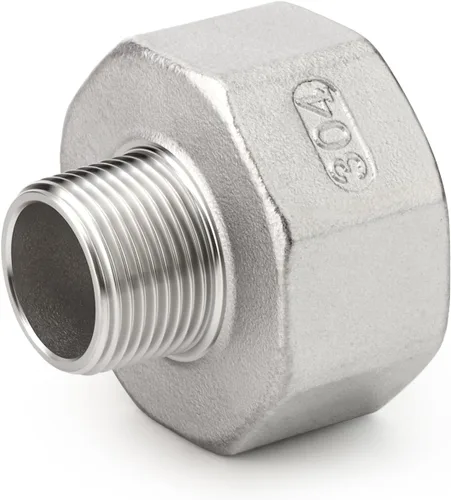 Vista 3 de TAISHER 1 pieza de 25 mm NPT macho x 50 mm NPT hembra, adaptador reductor, pieza de tubería de acero inoxidable 304