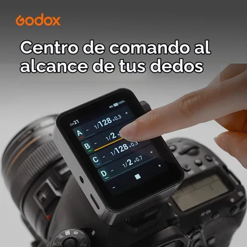 Vista 5 de GODOX X3 PRO X3PRO-C Disparador de flash para cámara Canon, transmisor de pantalla táctil inalámbrico TTL de 2.4G, compatible con control Bluetooth