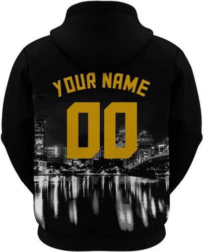 Vista 3 de Custom Football Hoodies Personalized City Sweatshirts Gift for Men Women Youth Add Your Name and Number