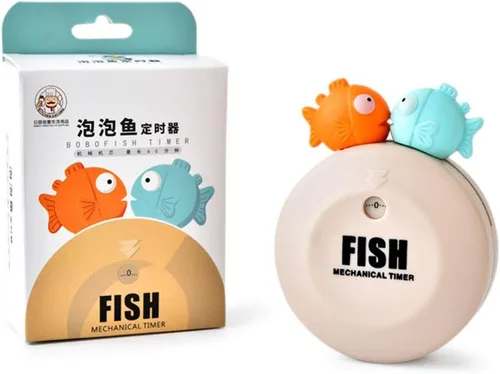 Vista 4 de Temporizadores de maquinaria Bobofish de dibujos animados de 60 minutos mecánico para cocina, reloj con alarma fuerte, contadores de alarma manual