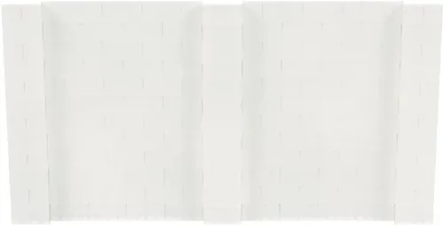 Vista 196 de EverBlock Kit de pared de 5 x 4 pies Bloques de construcción modulares Sistema de pared para edificios, pantallas y estructuras Divisor