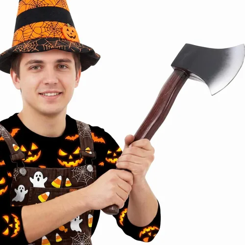 Vista 5 de Hsei 2 accesorios de hacha de espuma de Halloween para disfraz
